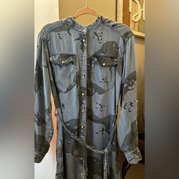 ALL SAINTS DENIM MIDI SHIRT DRESS - Picture 4 of 13